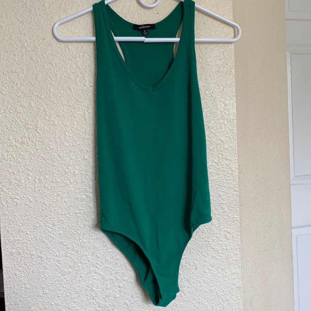 Green tee bodysuit
